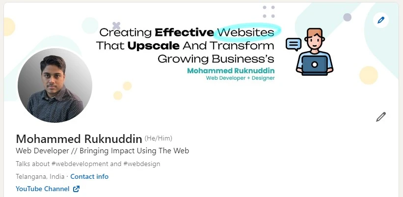 My LinkedIn Account Screen Shot